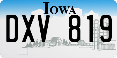 IA license plate DXV819