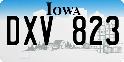 IA license plate DXV823