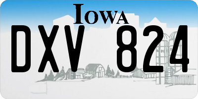 IA license plate DXV824