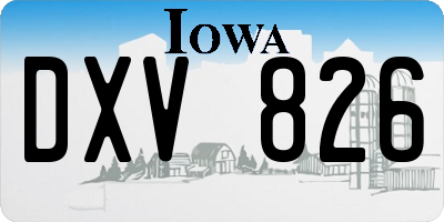 IA license plate DXV826