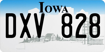 IA license plate DXV828