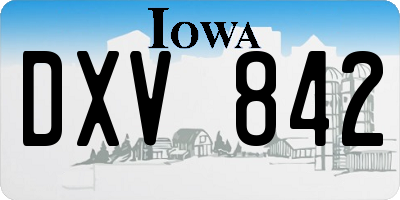 IA license plate DXV842