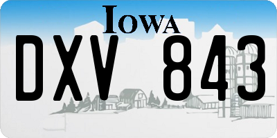 IA license plate DXV843