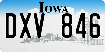 IA license plate DXV846