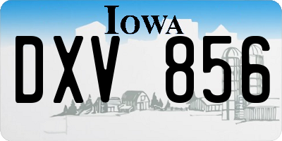 IA license plate DXV856