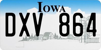 IA license plate DXV864