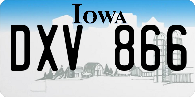 IA license plate DXV866