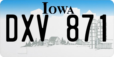 IA license plate DXV871