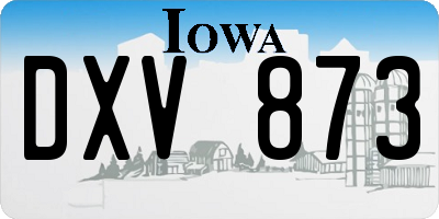 IA license plate DXV873