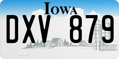 IA license plate DXV879