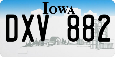 IA license plate DXV882