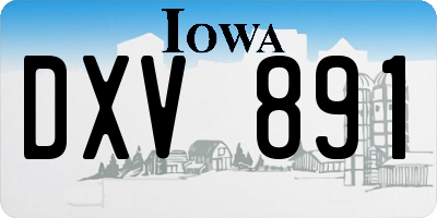 IA license plate DXV891