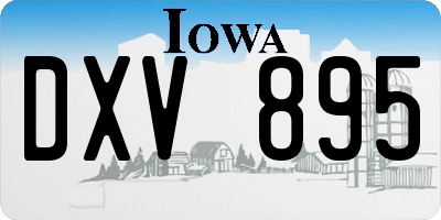 IA license plate DXV895