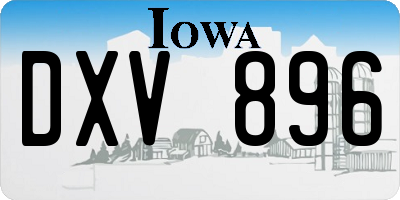 IA license plate DXV896