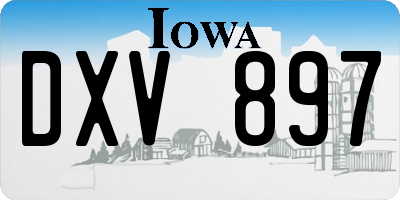 IA license plate DXV897