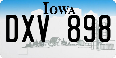 IA license plate DXV898
