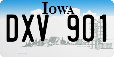 IA license plate DXV901