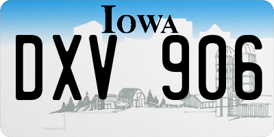 IA license plate DXV906