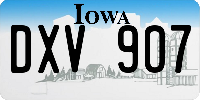 IA license plate DXV907