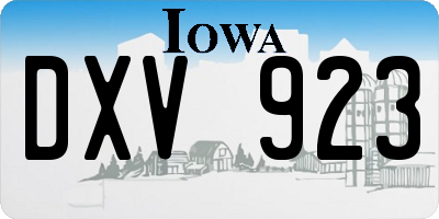 IA license plate DXV923