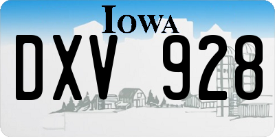 IA license plate DXV928