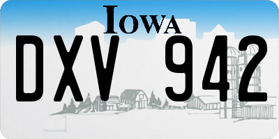 IA license plate DXV942