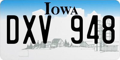 IA license plate DXV948