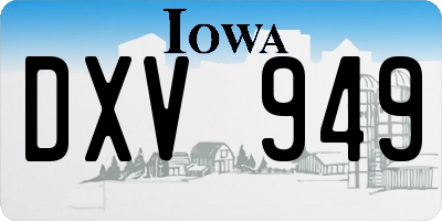 IA license plate DXV949