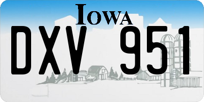 IA license plate DXV951