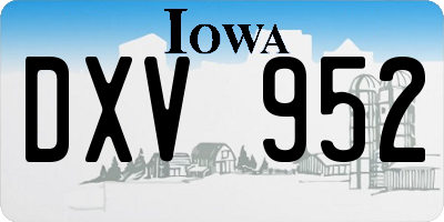 IA license plate DXV952