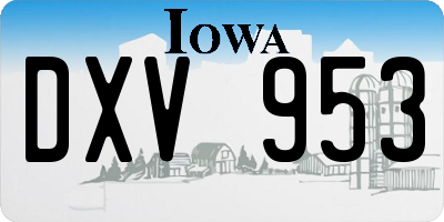 IA license plate DXV953