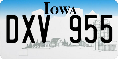 IA license plate DXV955