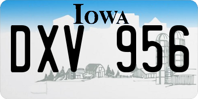 IA license plate DXV956
