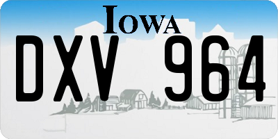 IA license plate DXV964