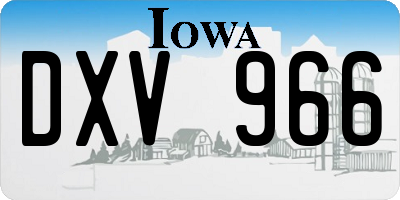 IA license plate DXV966