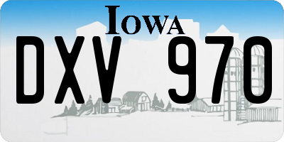 IA license plate DXV970