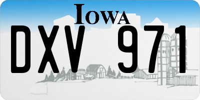 IA license plate DXV971