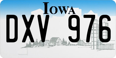 IA license plate DXV976