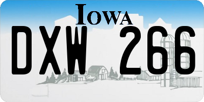 IA license plate DXW266