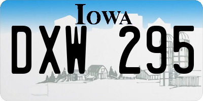 IA license plate DXW295