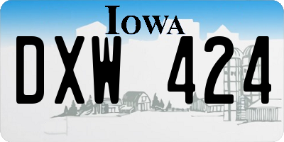 IA license plate DXW424