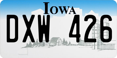 IA license plate DXW426