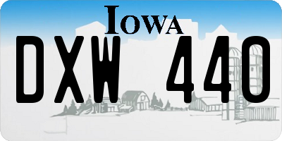 IA license plate DXW440