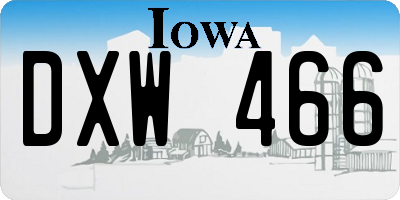 IA license plate DXW466