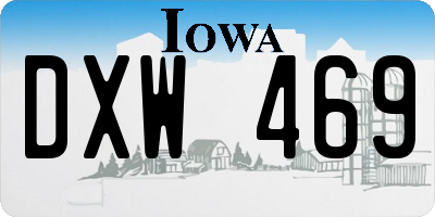 IA license plate DXW469