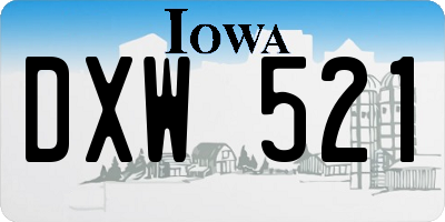 IA license plate DXW521