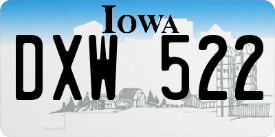IA license plate DXW522