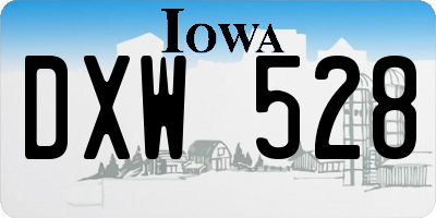 IA license plate DXW528