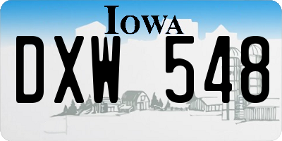 IA license plate DXW548