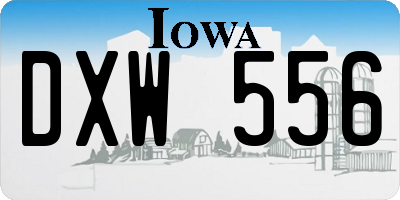 IA license plate DXW556